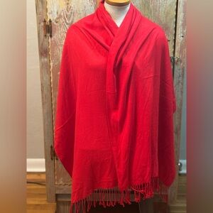 Vibrant Red Shawl Wrap, shawl, scarf. Pop of red! So soft and cozy